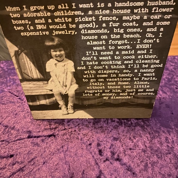 Trash Talk by Annie Wall Decor Shelf Decor “When I grow up…” - Picture 2 of 7